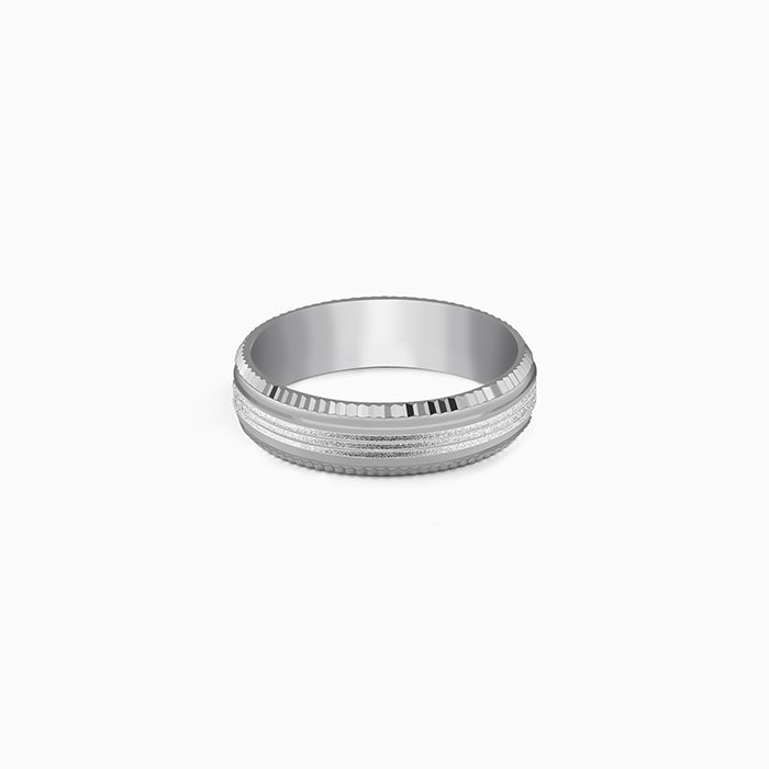 Silver Facet Glory Band For Him (Size 17)