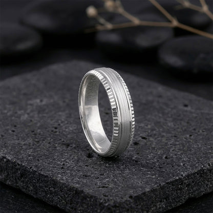 Silver Facet Glory Band For Him (Size 17)