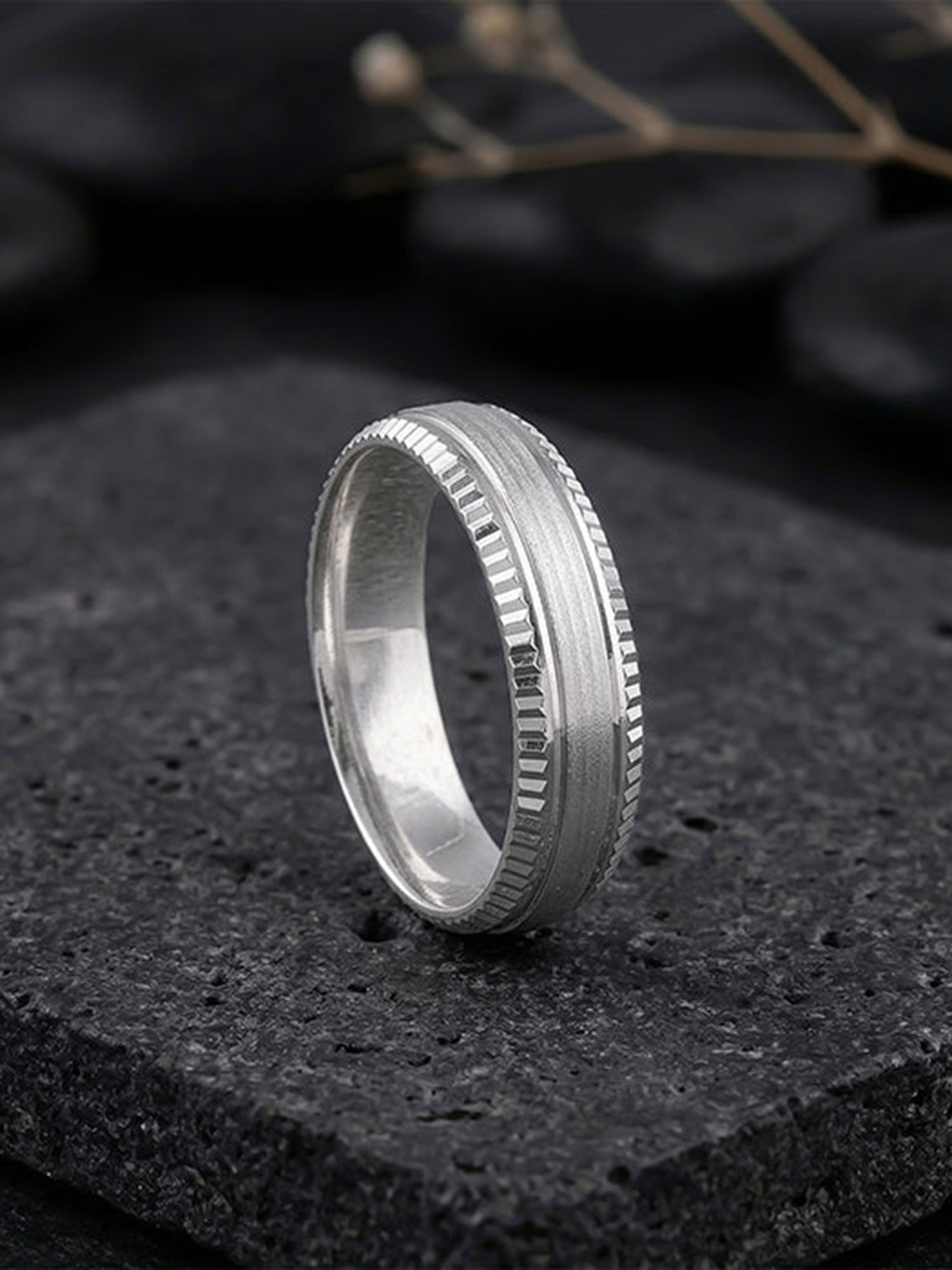 Silver Facet Glory Band For Him (Size 17)