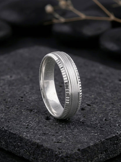 Silver Facet Glory Band For Him (Size 17)