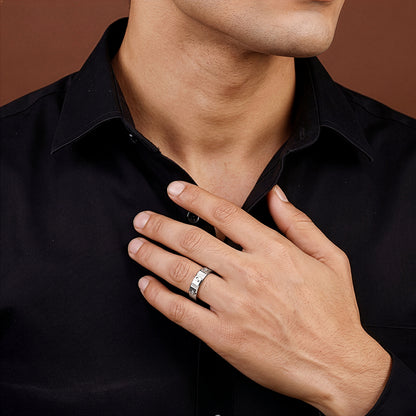 Silver Cadence Ring For Him (Size 20)