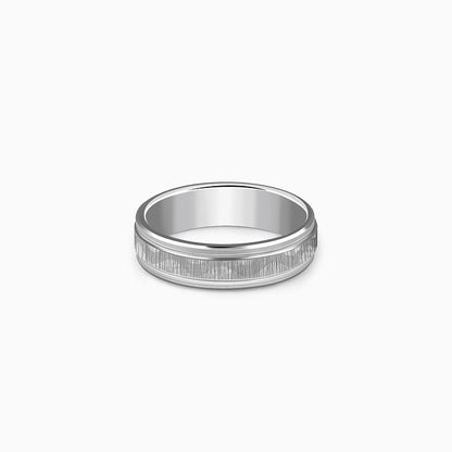 Silver Milstone Band For Him (Size 17)