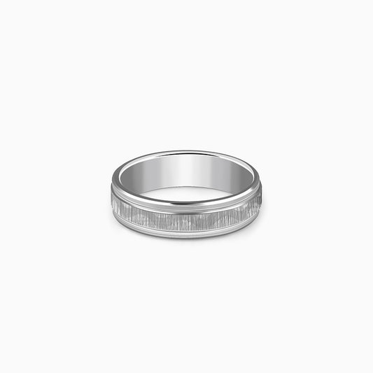 Silver Milstone Band For Him (Size 17)