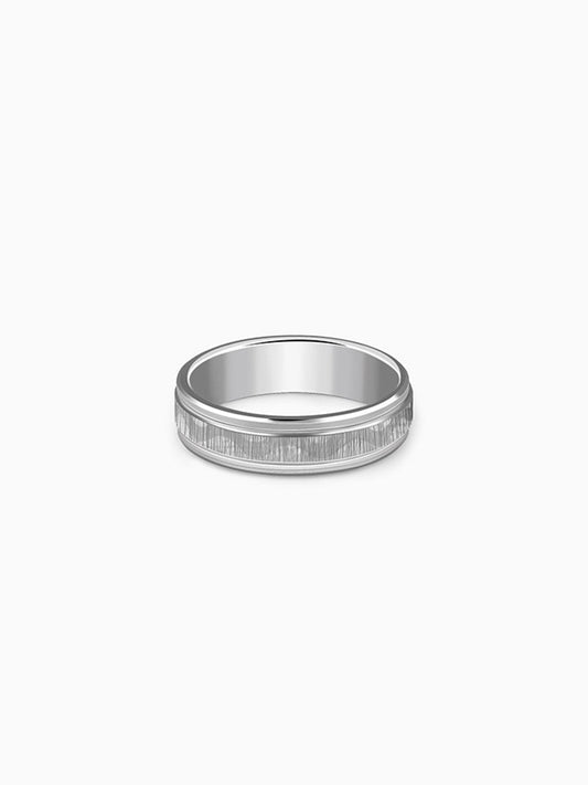 Silver Milstone Band For Him (Size 17)