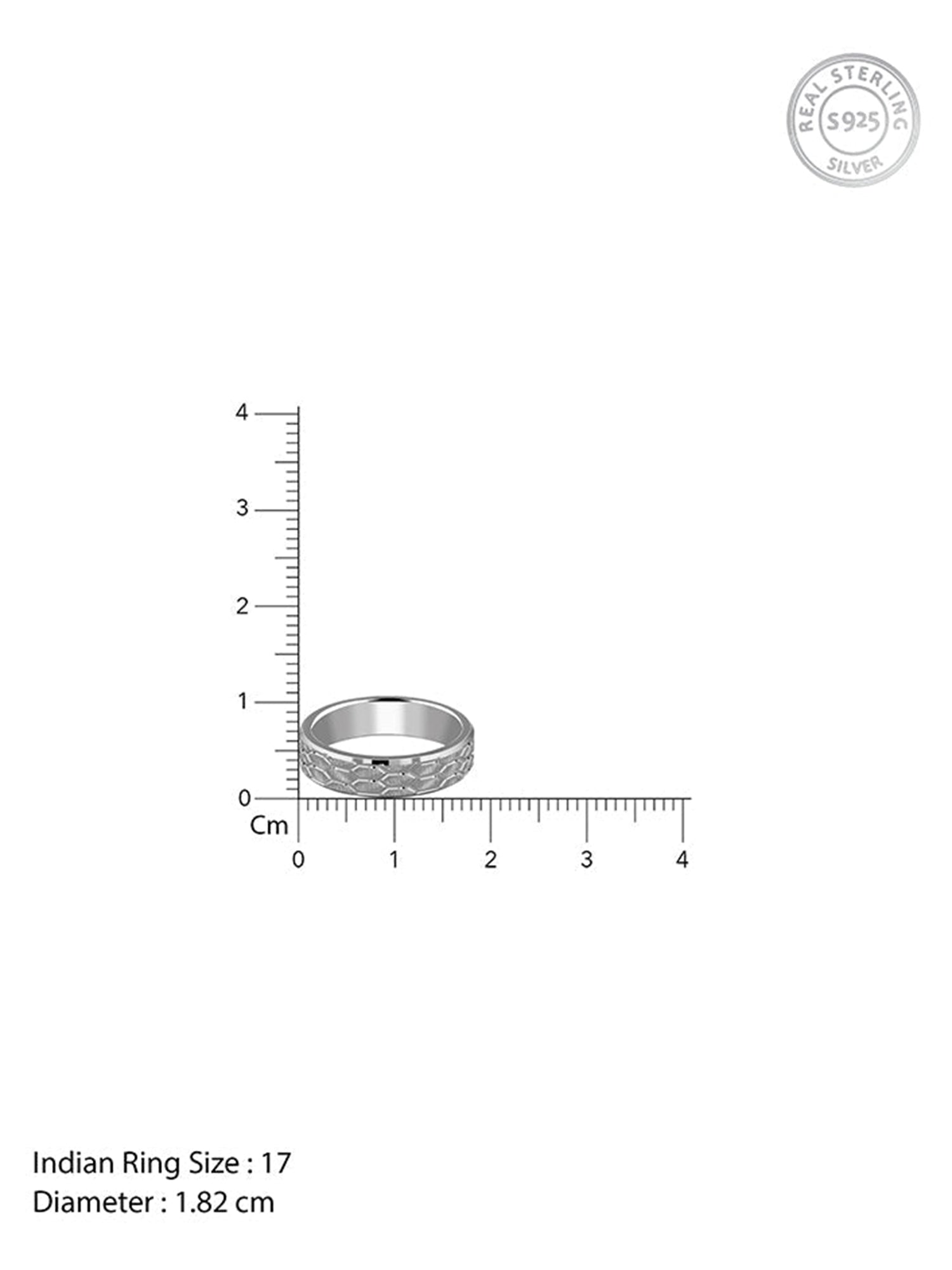 Silver Urban Band For Him (Size 17)