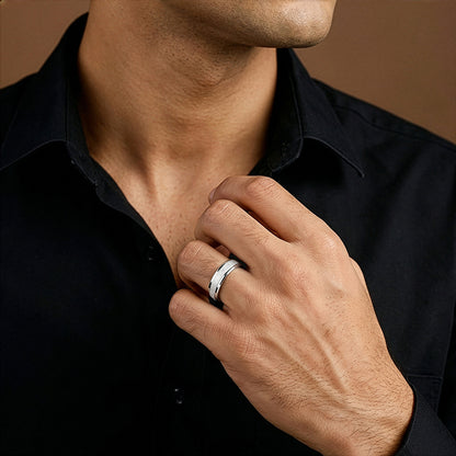 Silver Majestic Shine Band For Him (Size 17)