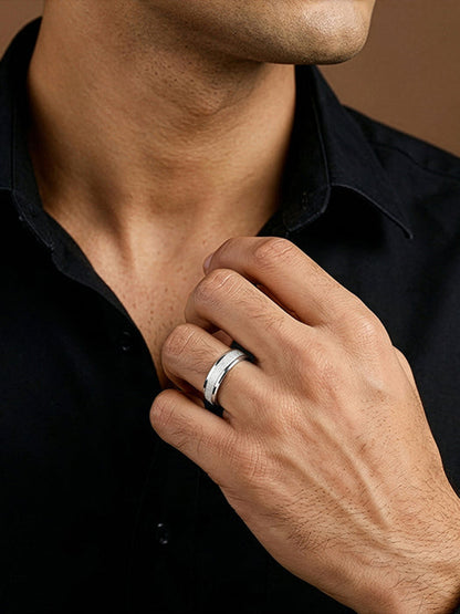 Silver Majestic Shine Band For Him