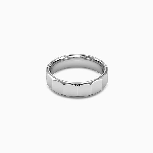 Silver Pure Force Hammered Ring For Him (Size 17)