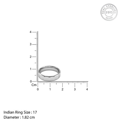 Silver Pure Force Hammered Ring For Him (Size 17)