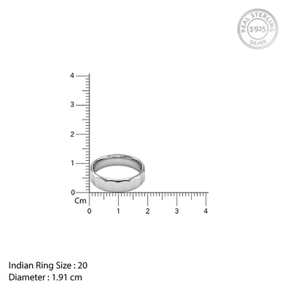 Silver Pure Force Hammered Ring For Him (Size 20)