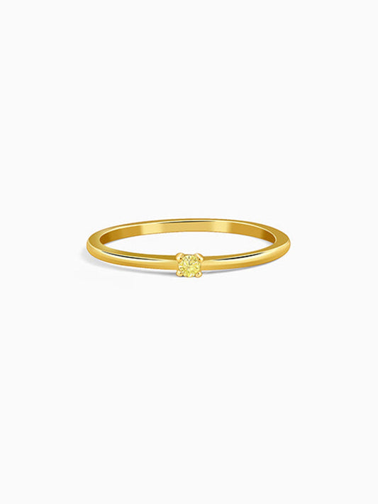 Golden Minimal Gleam Ring
