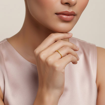 Golden Minimal Gleam Ring