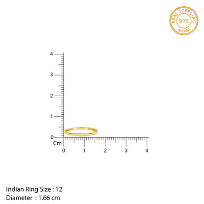 Golden Minimal Gleam Ring