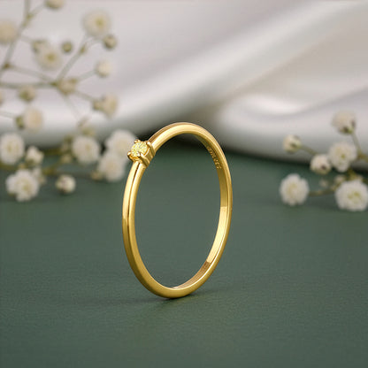 Golden Minimal Gleam Ring