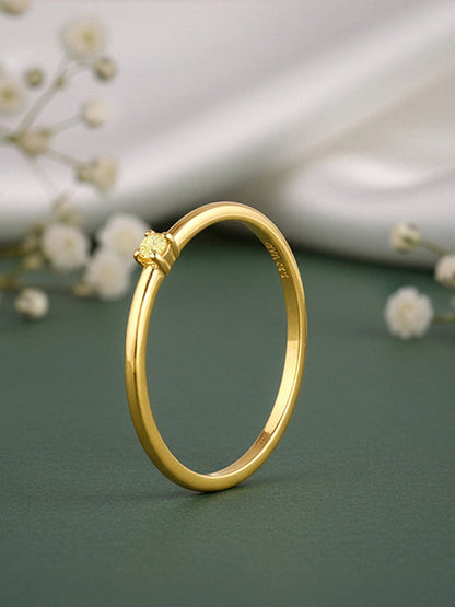 Golden Minimal Gleam Ring