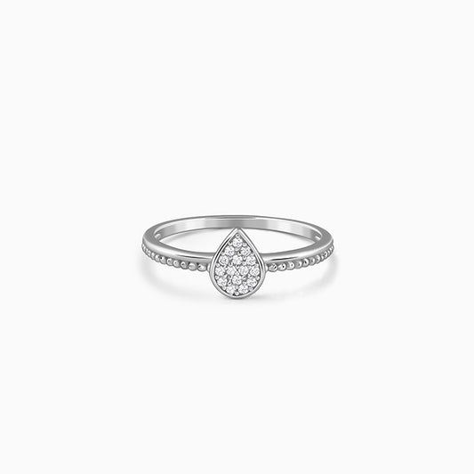 Silver Gentle Drop Ring