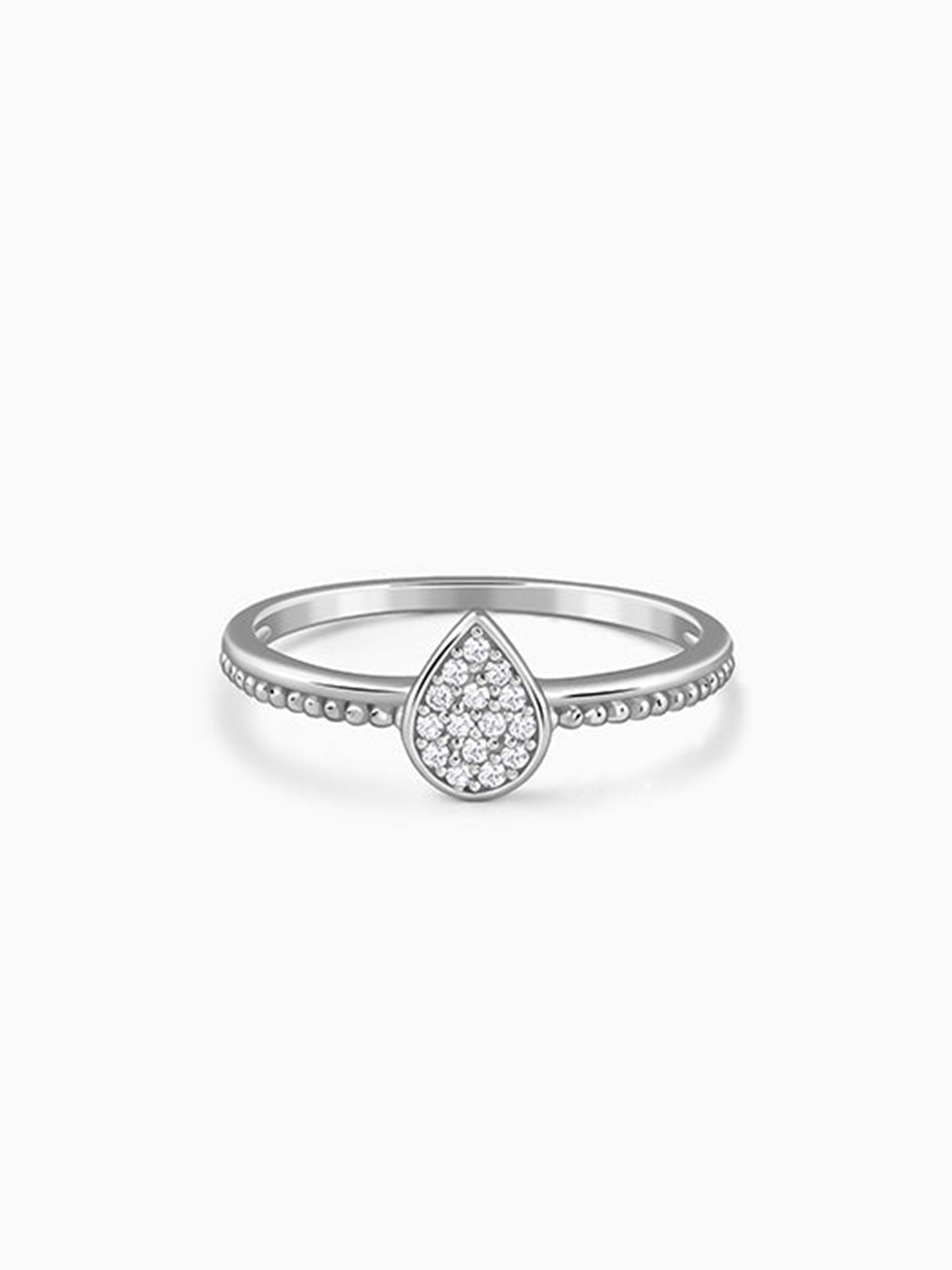 Silver Gentle Drop Ring
