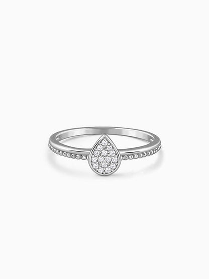Silver Gentle Drop Ring