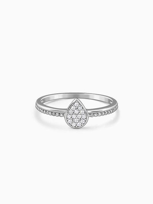 Silver Gentle Drop Ring
