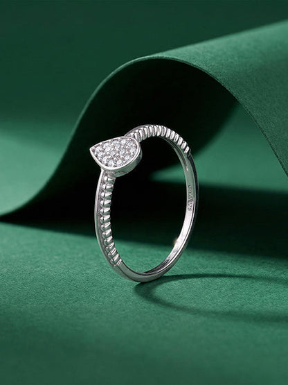 Silver Gentle Drop Ring