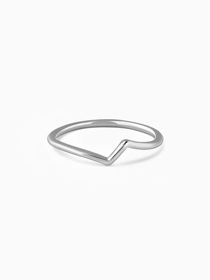 Silver Curvy Lines Ring