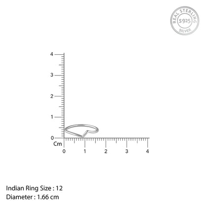 Silver Curvy Lines Ring