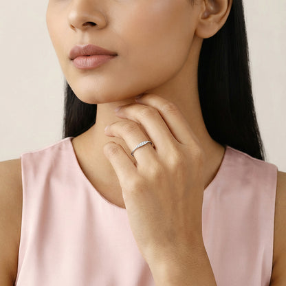 Silver Eterna Curve Ring