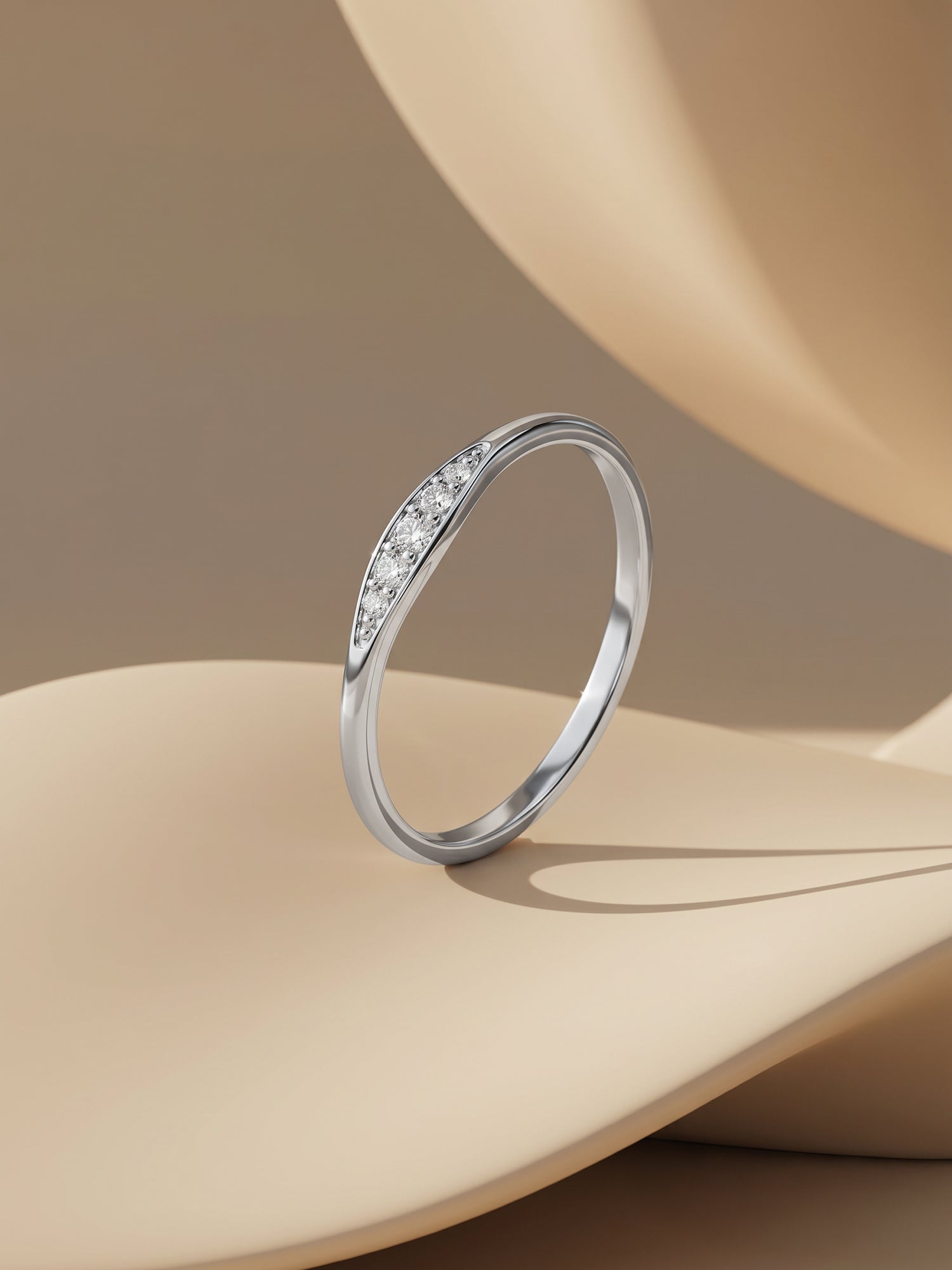 Silver Eterna Curve Ring