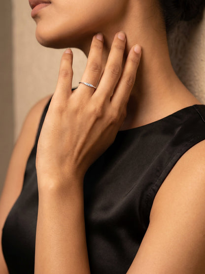 Silver Eterna Curve Ring