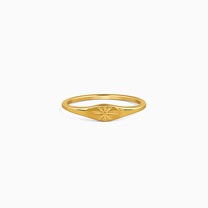 Golden Floral Promise Ring