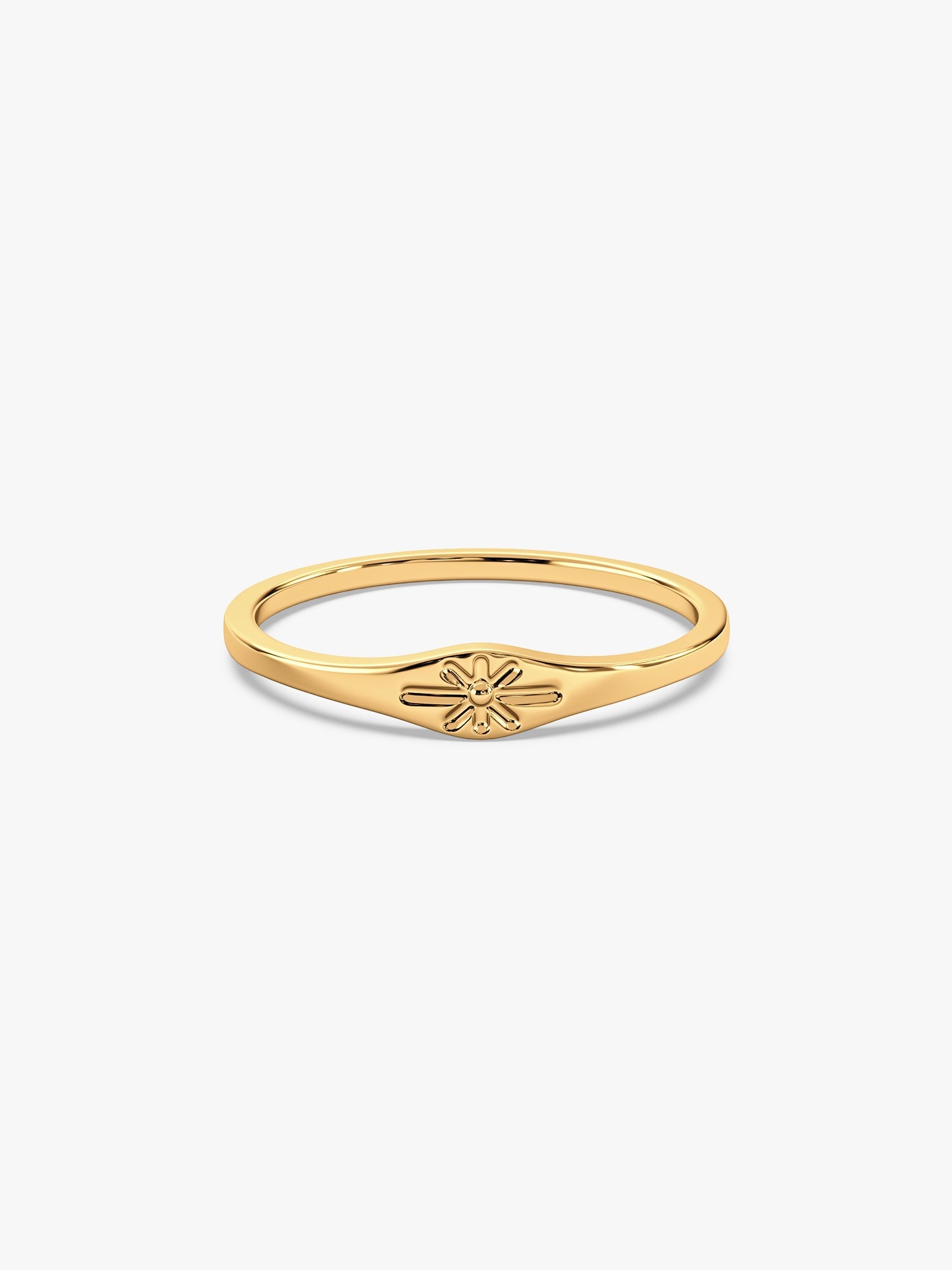 Golden Floral Promise Ring
