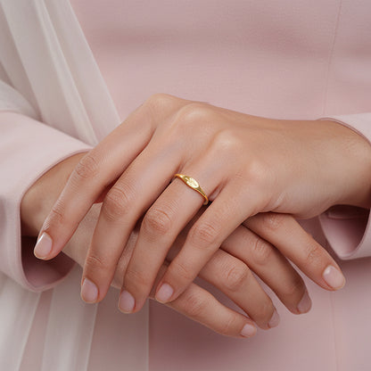 Golden Floral Promise Ring