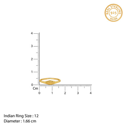 Golden Floral Promise Ring