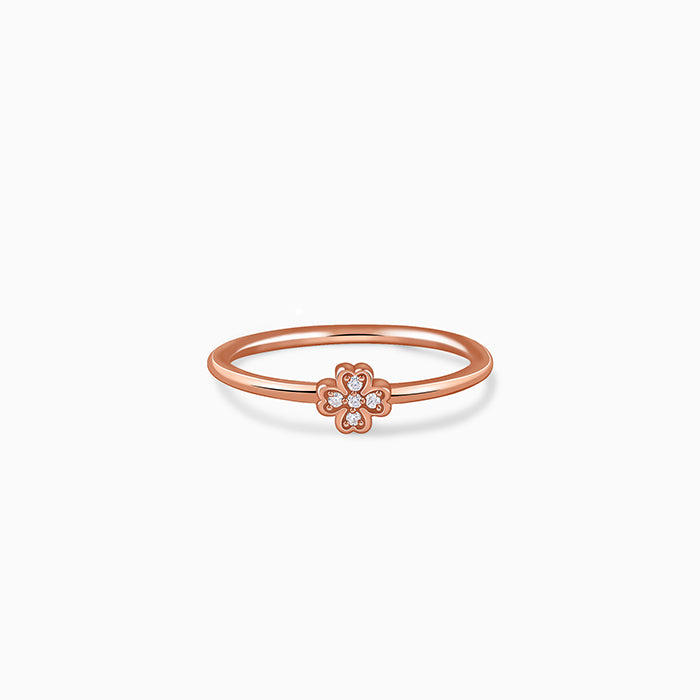 Rose Gold Floral Vows Ring