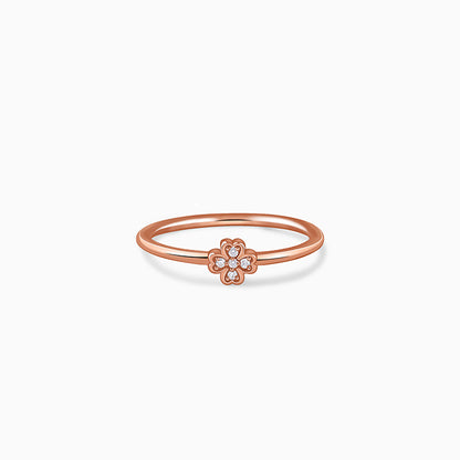Rose Gold Floral Vows Ring