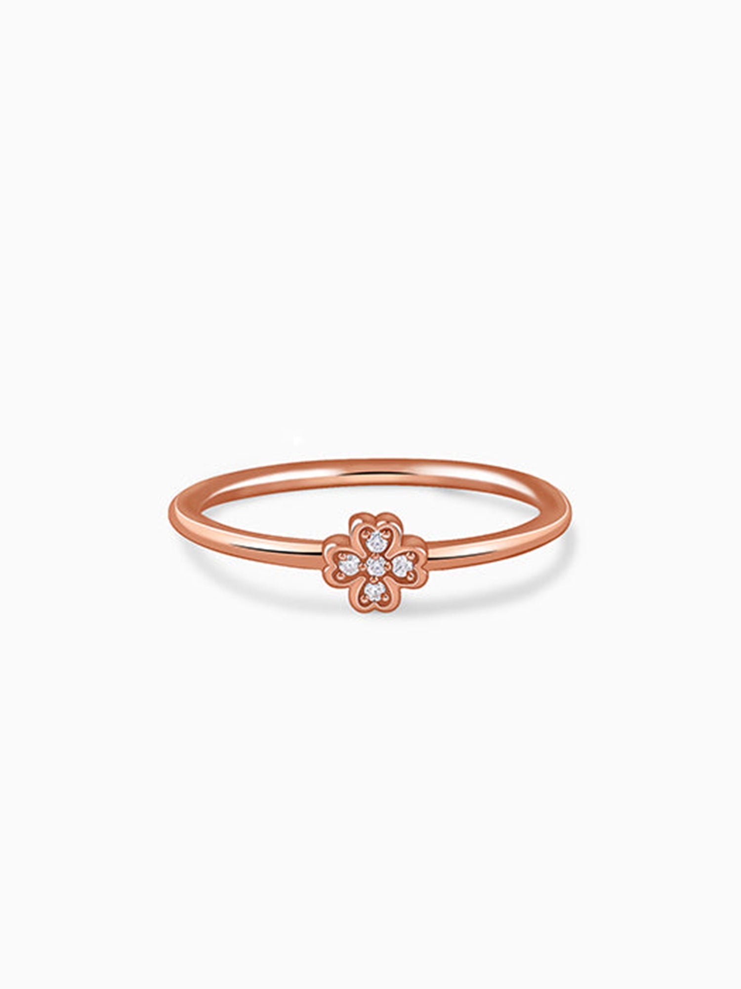 Rose Gold Floral Vows Ring