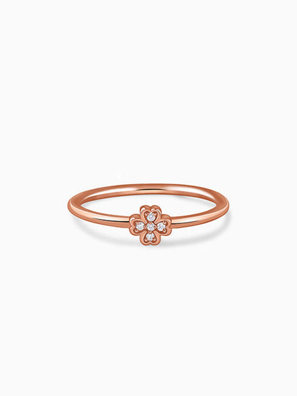Rose Gold Floral Vows Ring
