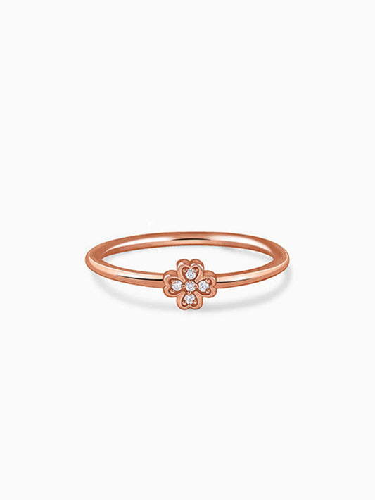 Rose Gold Floral Vows Ring