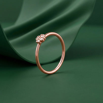 Rose Gold Floral Vows Ring