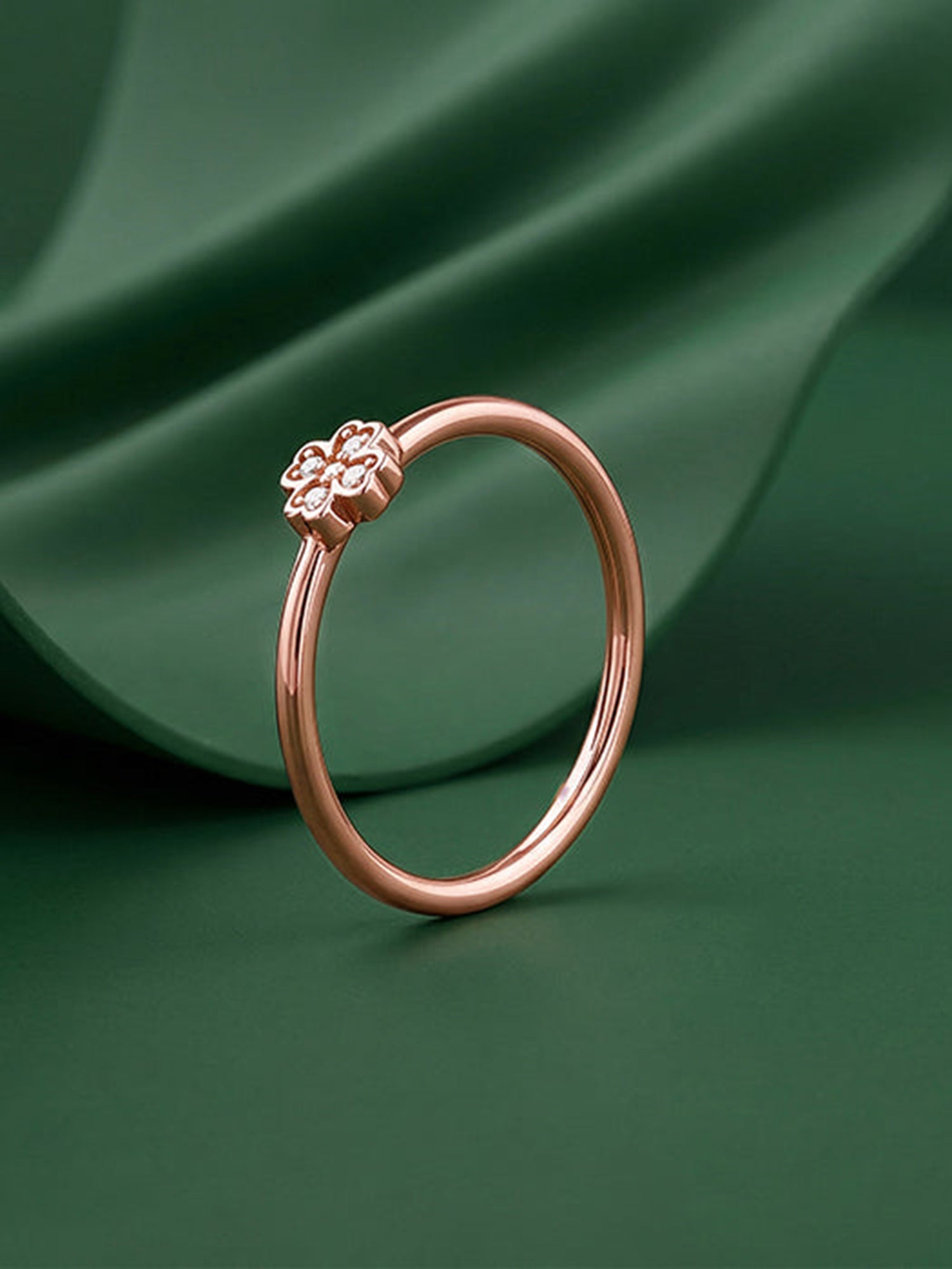 Rose Gold Floral Vows Ring