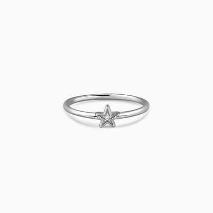 Silver Gentle Star Ring