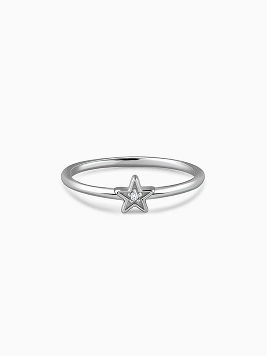 Silver Gentle Star Ring