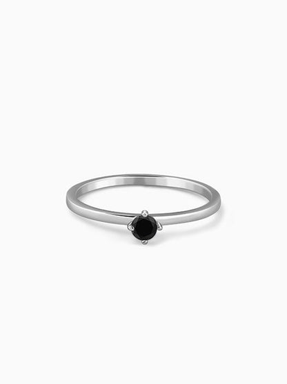 Silver Midnight Crown Ring