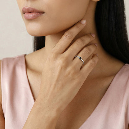 Silver Midnight Crown Ring