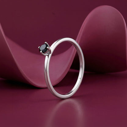 Silver Midnight Crown Ring