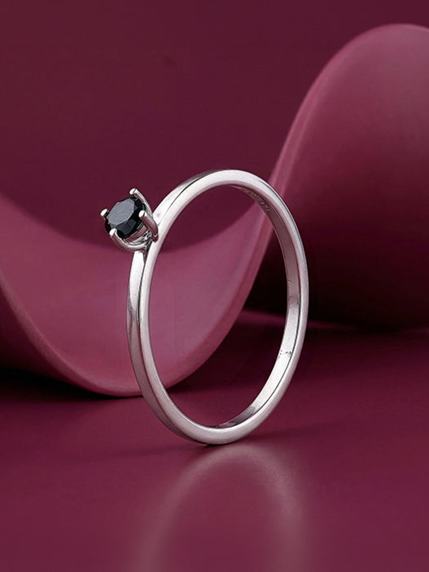 Silver Midnight Crown Ring