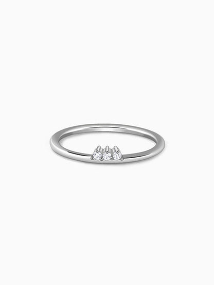 Silver Trinity Shine Ring