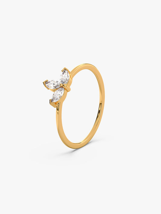 Golden Trinity Gleam Ring