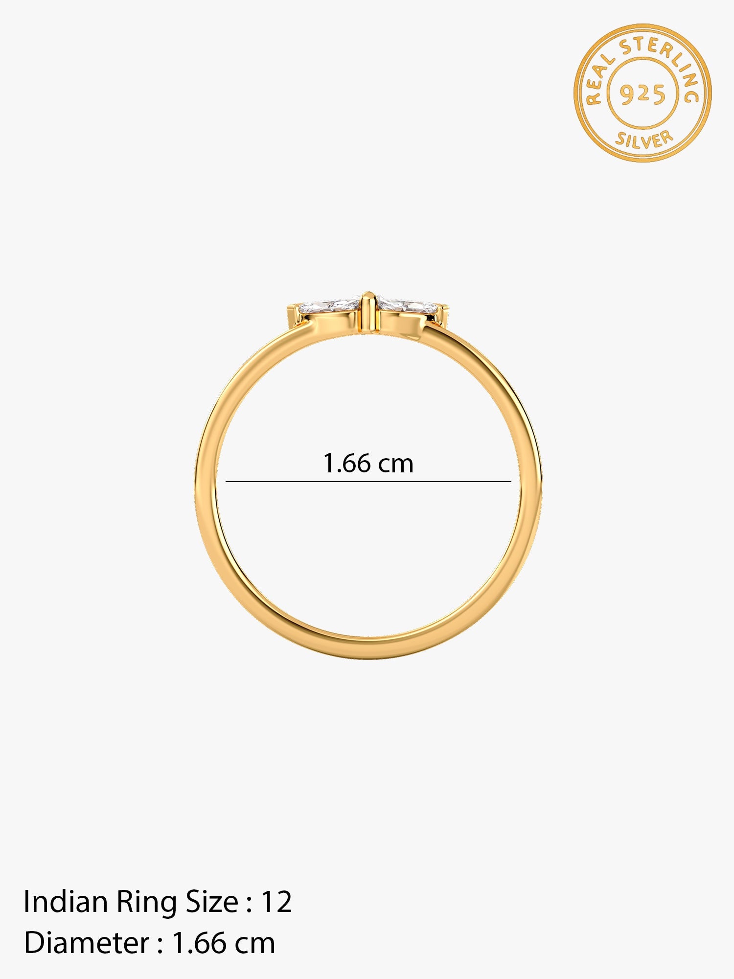 Golden Trinity Gleam Ring