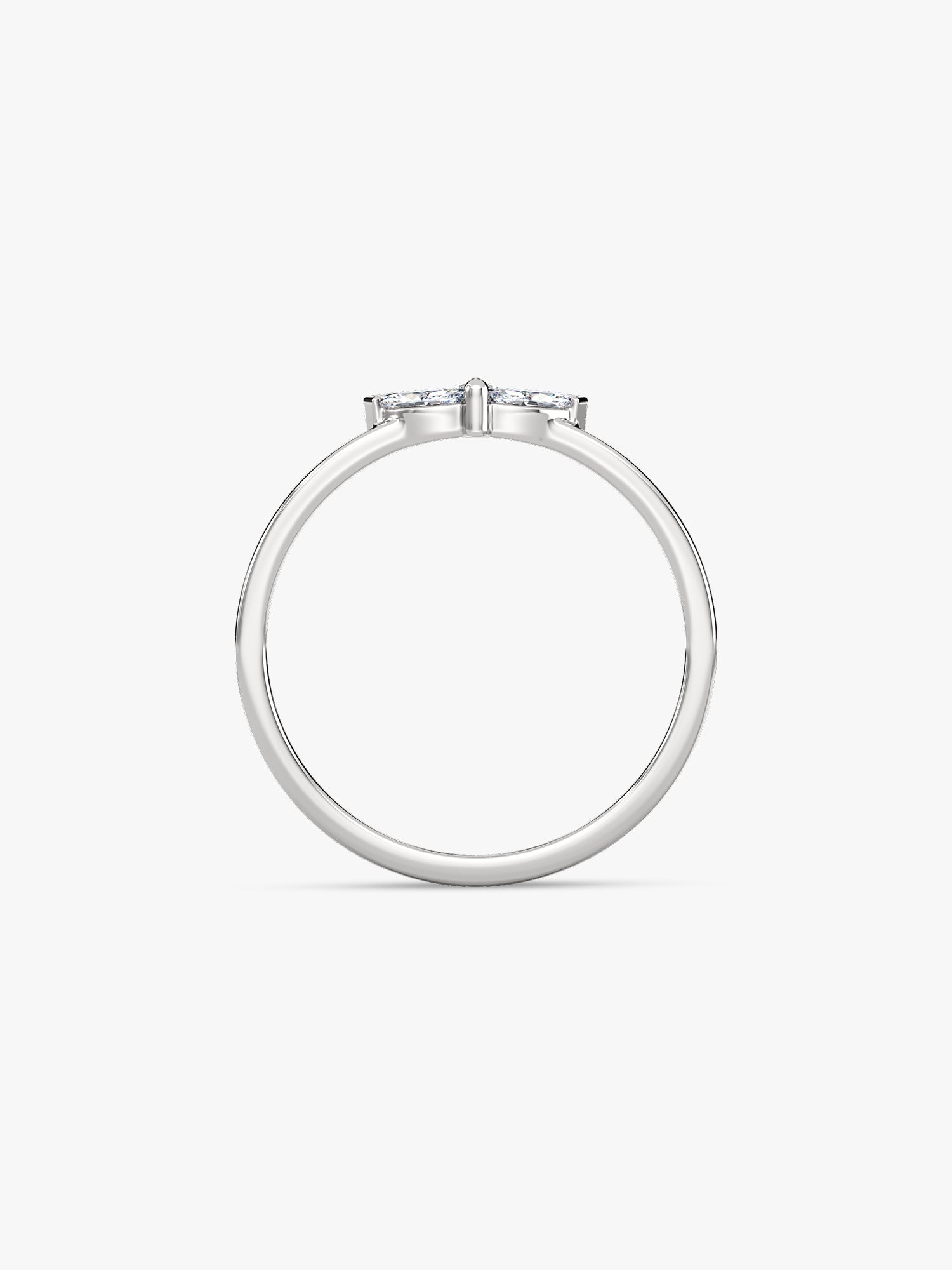 Silver Flora Trine Ring